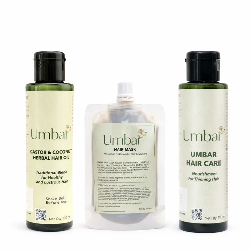 Set of three products - With Castor Coconut Hair Oil