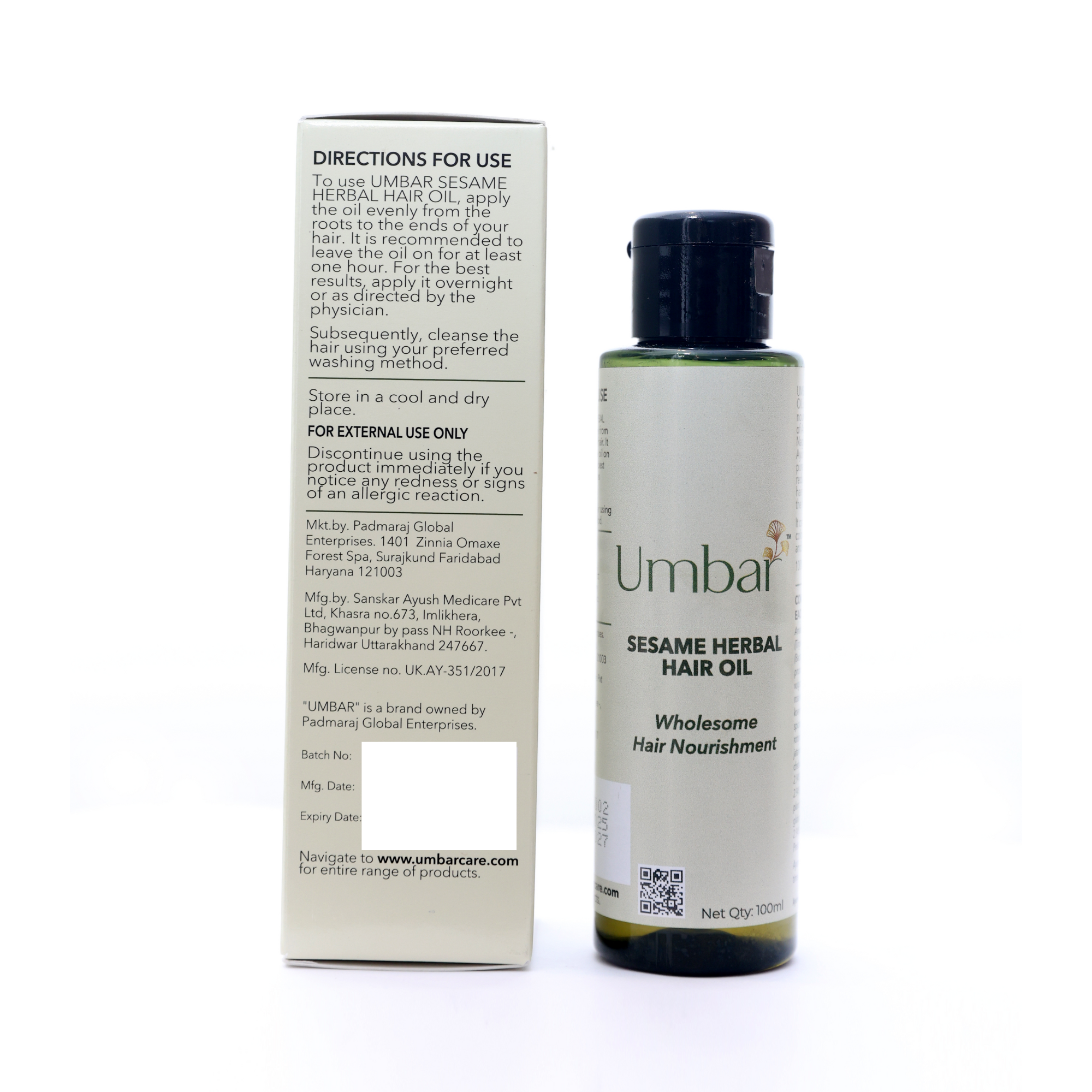 Umbar Sesame Herbal Hair Oil